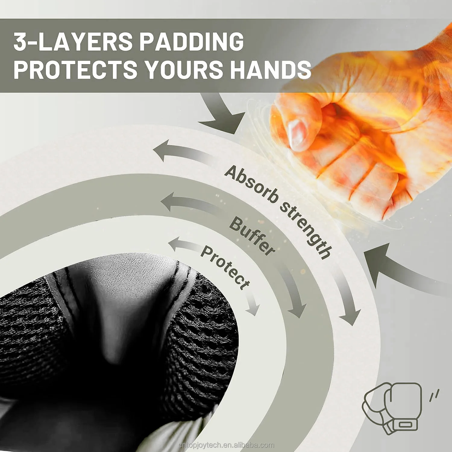 Wear Resistant Custom Color Leather Black 12oz Custom Logo Boxing Training Gloves