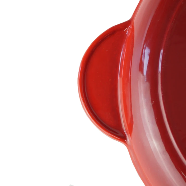 Factory Wholesale ODM Chuihua multifunct NonStick  Round Red color frying pan Cast Iron Enamel Skillet