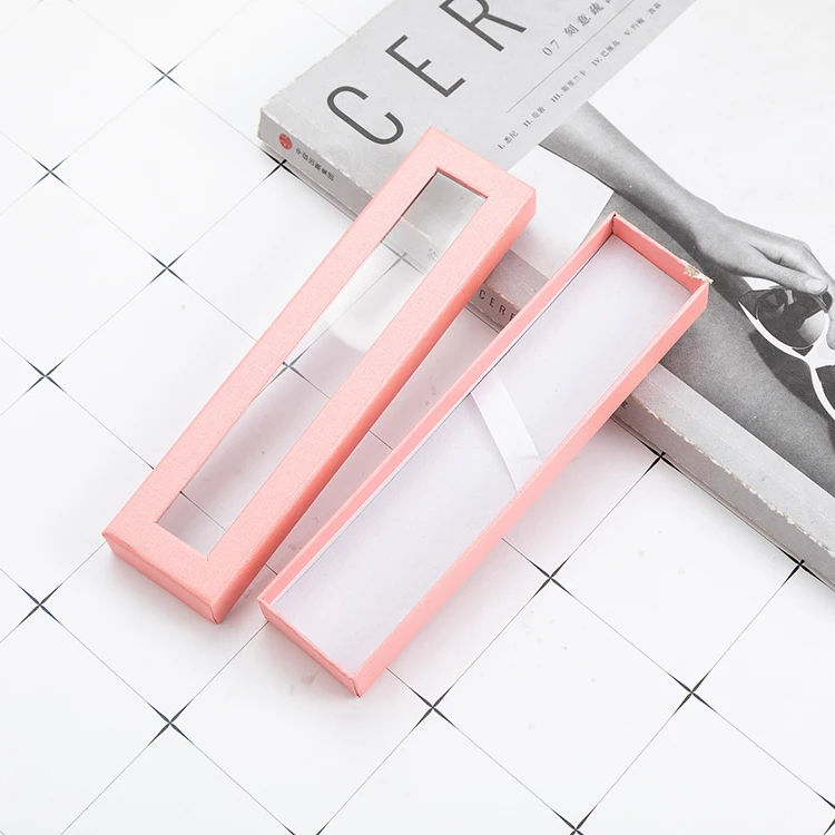 JH Cheap Promotional Cardboard Window Gift Box Hard Paper Pen Gift Box With Lids