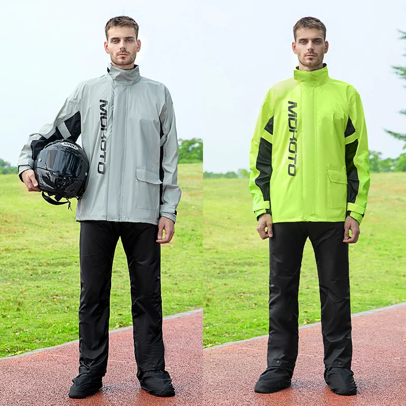 Motowolf Motorcycle Waterproof Outdoor Riding Split Raincoat Reflective Raincoat For Cycling Rain Pants Suit Camping 1 Sets