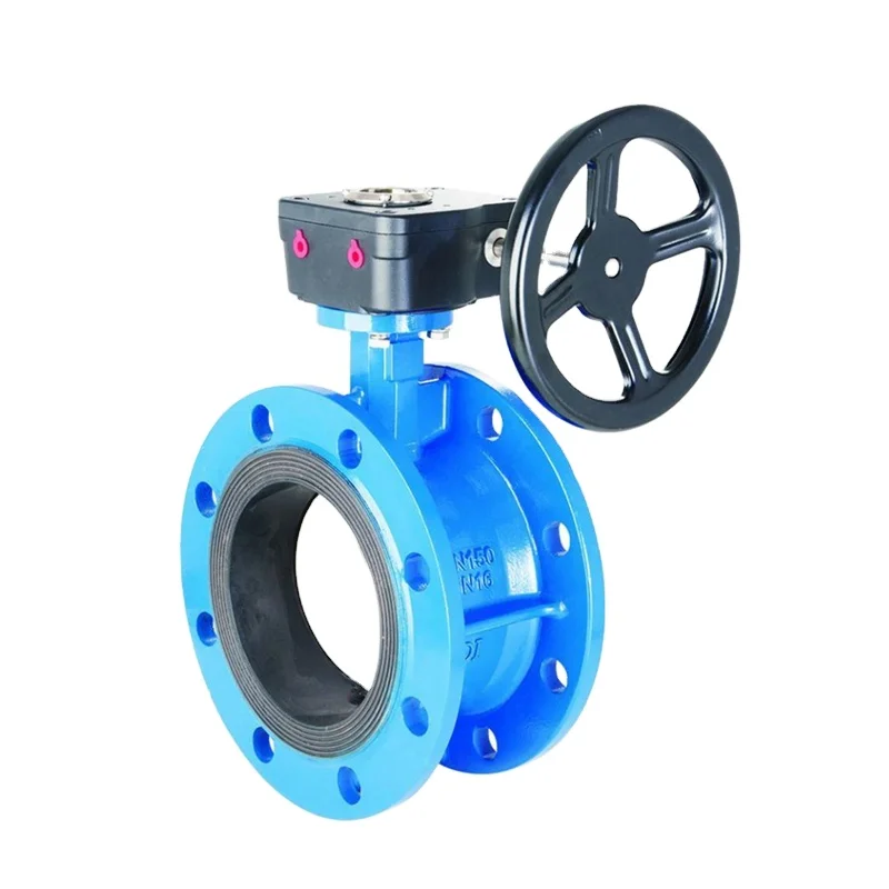 WRAS,DVGW rubber avaibable U type double flanged butterfly valve with PTFE liner