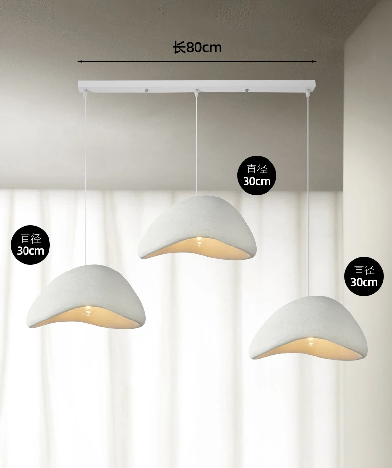 Japanese Wabi-Sabi Chandelier Modern Minimalist Dining Room Living Room Bedroom Bar Designer E26/27 Decorate Hanging