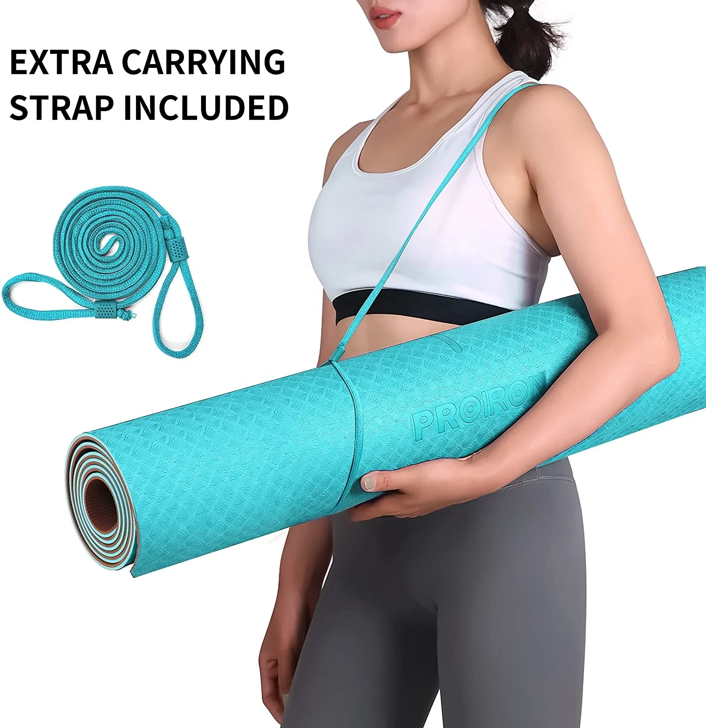 PROIRON Yoga Mat Extra Wide 660mm Non Slip Exercise Pilates Mat TPE Eco Friendly Yoga Mat for custom yoga sets women