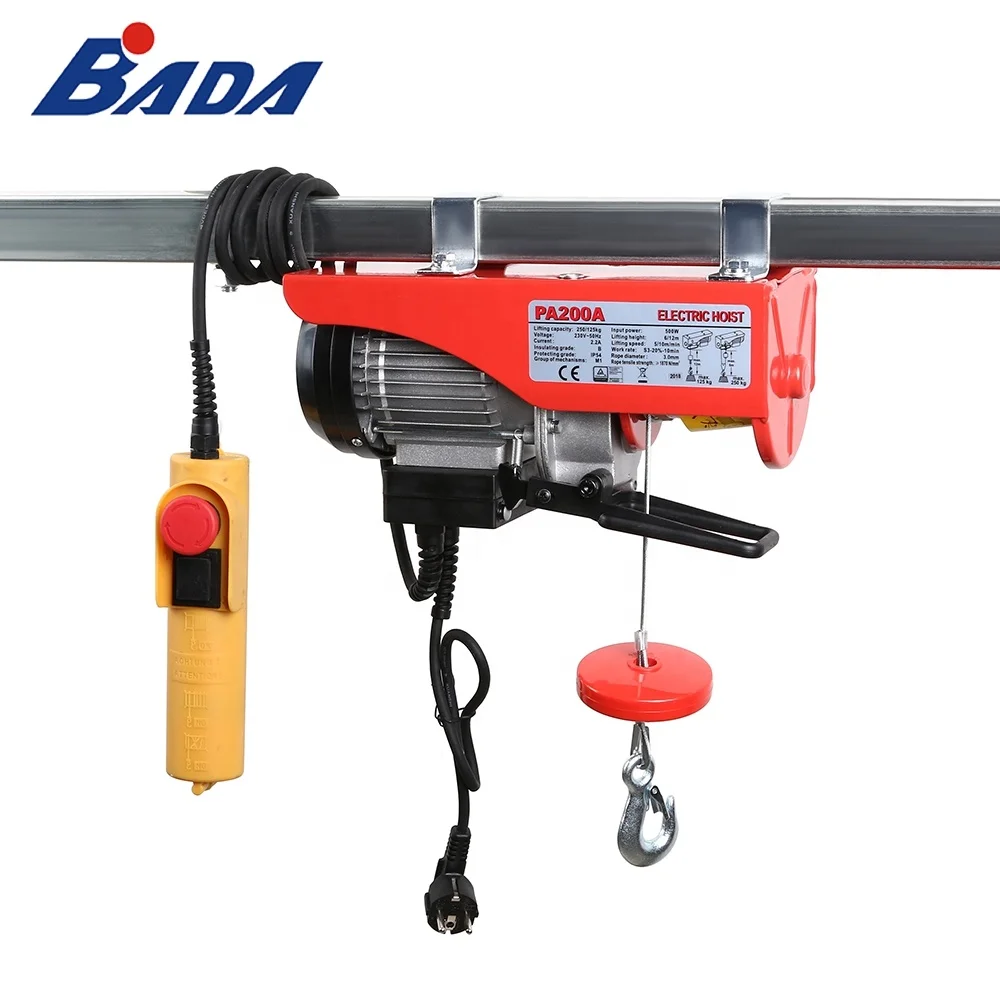 PA200A 100/200kg Capacity mini small electric wire rope hoist