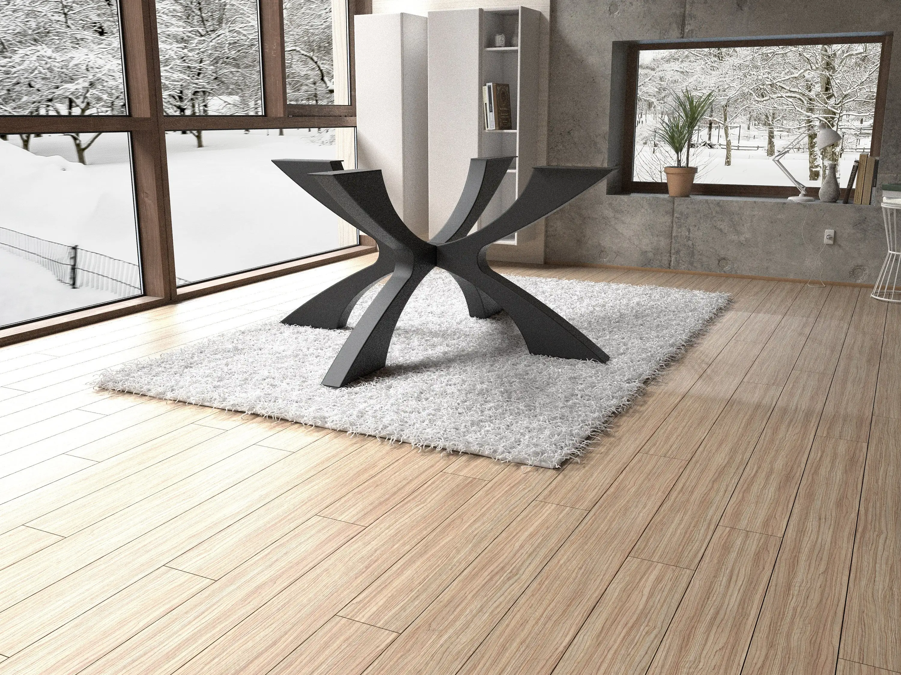 Unique Round Spider X Shape Metal Table Base Rectangular Spider Shaped Dining Table Legs Heavy-duty Metal Base