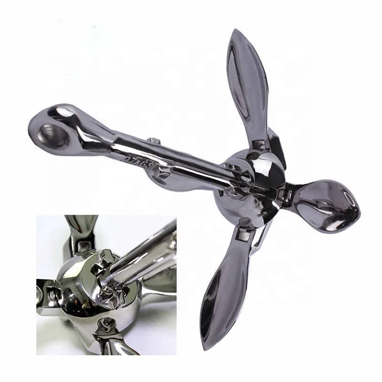 
Marine Stainless Steel Folding Grapnel Anchor For Yacht 