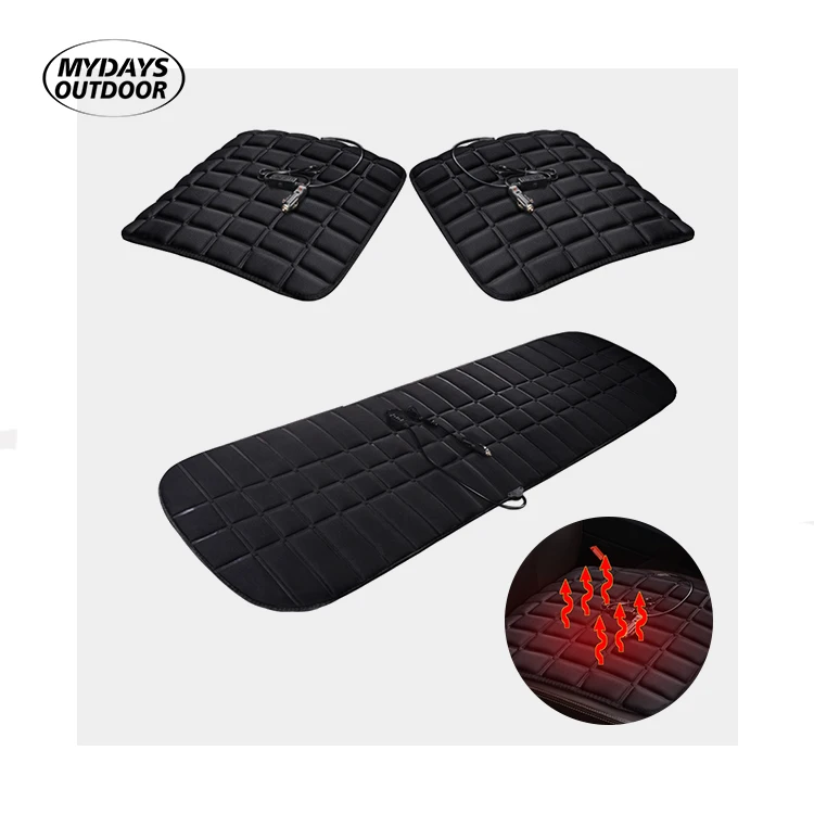 Mydays Outdoor Winter Heating Warming 12V Heated Car Seat Cushion with Cigarette Lighter Interface