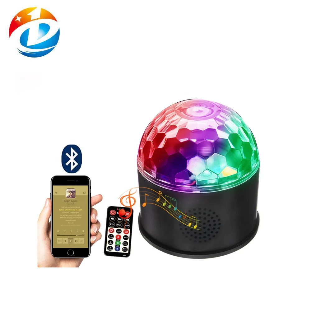 Wholesale Party Black RGB Remote Control Wedding Stage Party Flash Colorful Lights disco ball