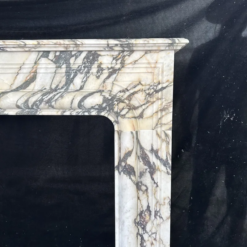 Marble Modern Veined Customized modern Fireplaces Veined Stone Luxury Marble Fireplace