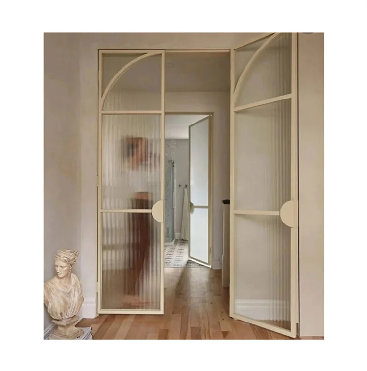 glass door Contracted style  wrought iron bathroom doors modern