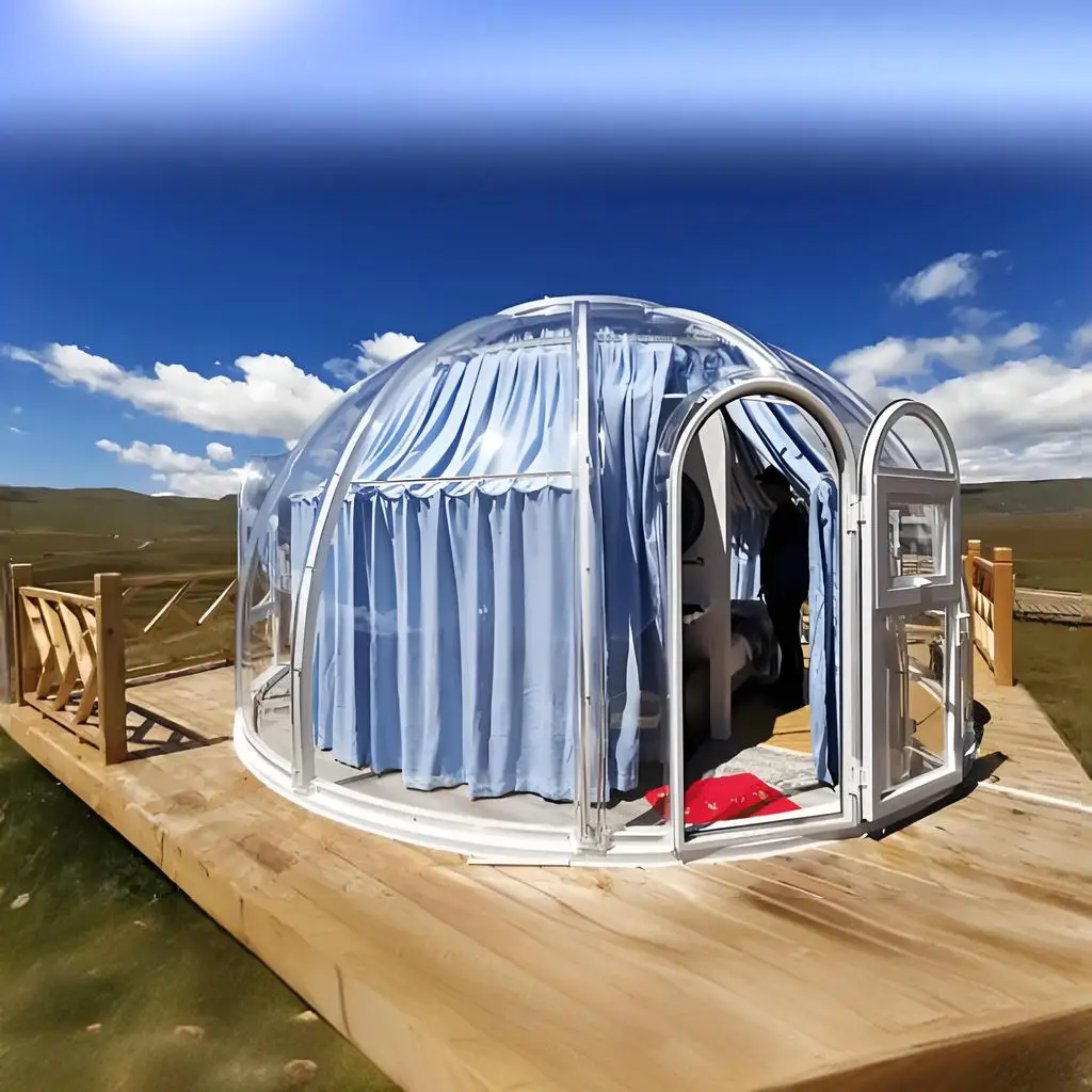 full house luxury camping dome geodesic transparent garden igloo round house