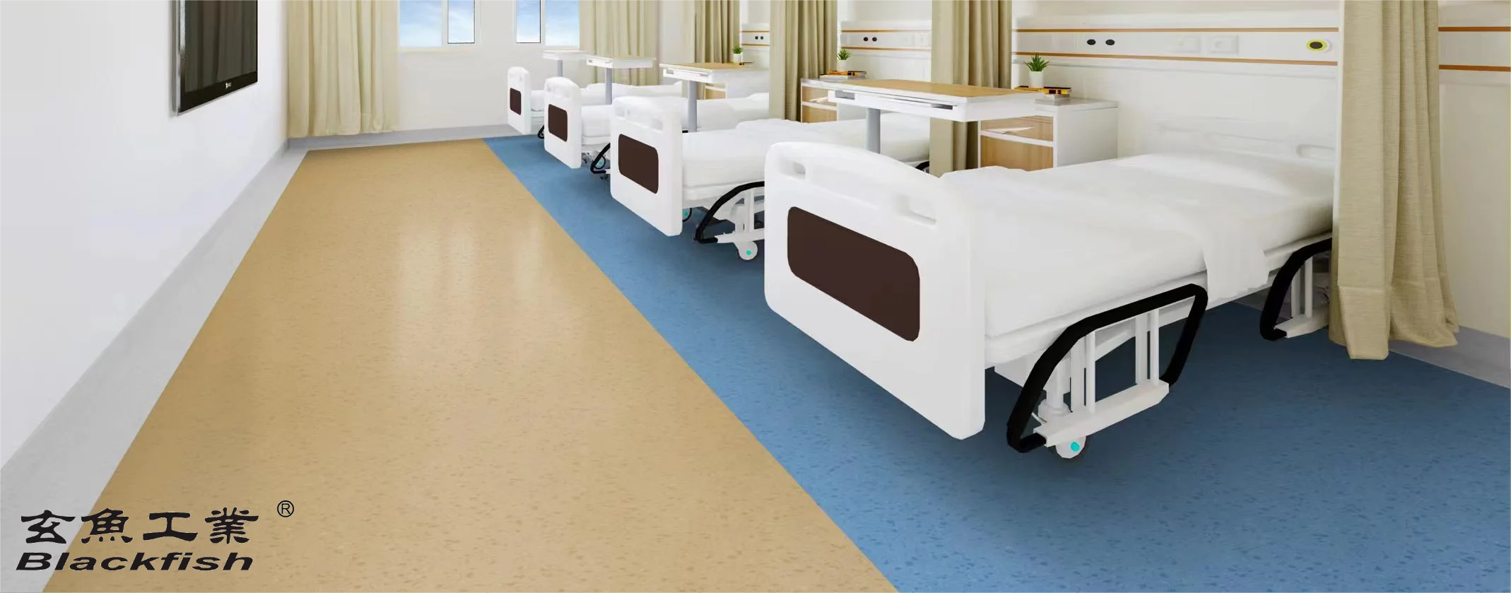 anti bacterial hospital operating room clean room vinyl pvc flooring tile heterogeneous vinyl flooring
