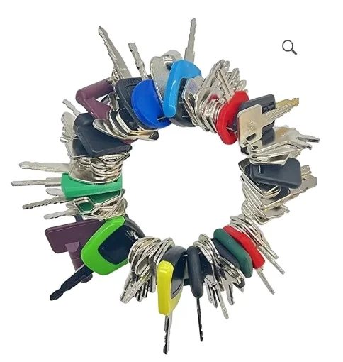 Heavy Equipment Keys Master Set of 75 with Bobcat JD Construction Operator Keys JLG JCB Kubota Komatsu Toyota Volvo Caterpillar