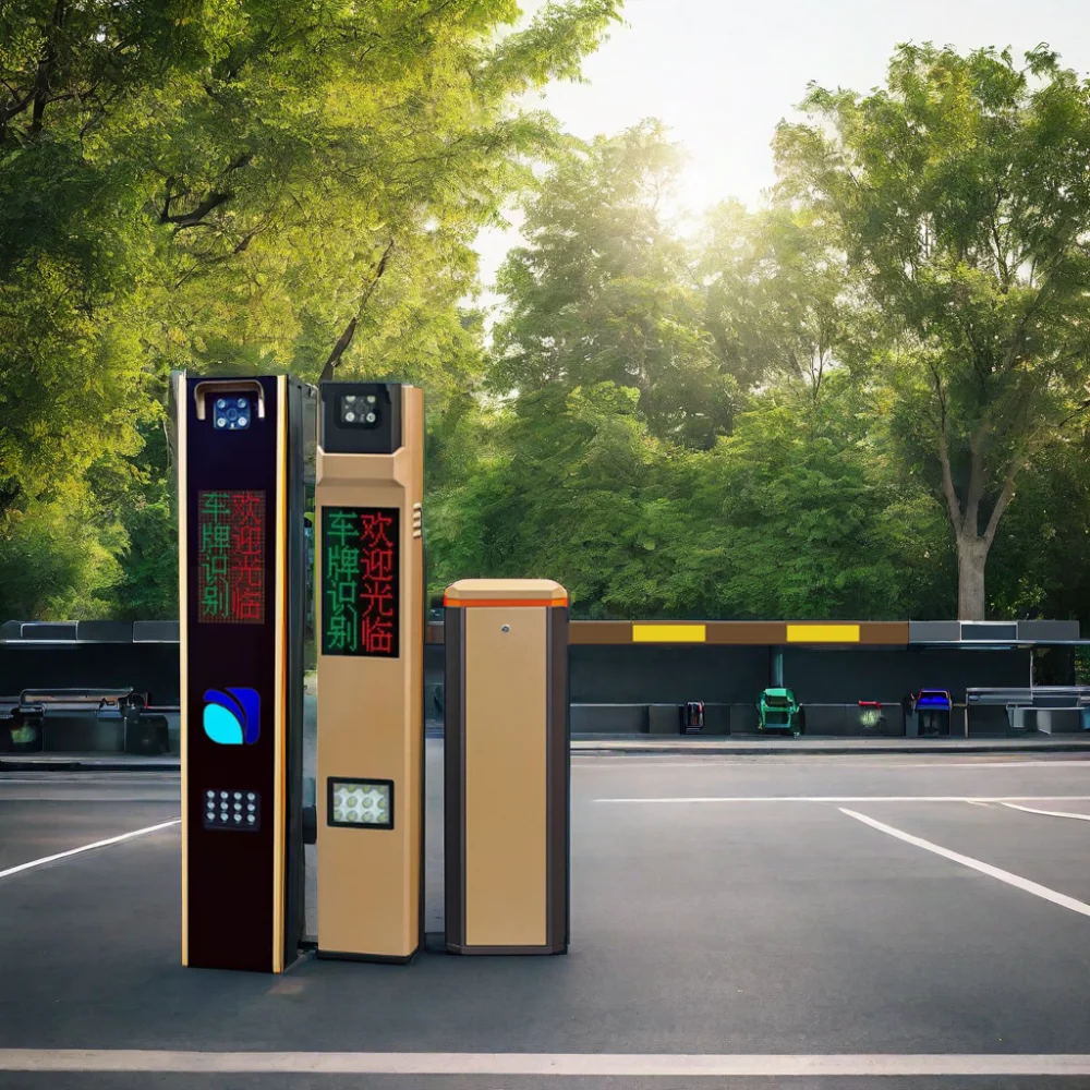 LPR Straight Bar Automatic Lane Barrier Parking System Paper Ticket Lot System Car Parking For Toll Gate