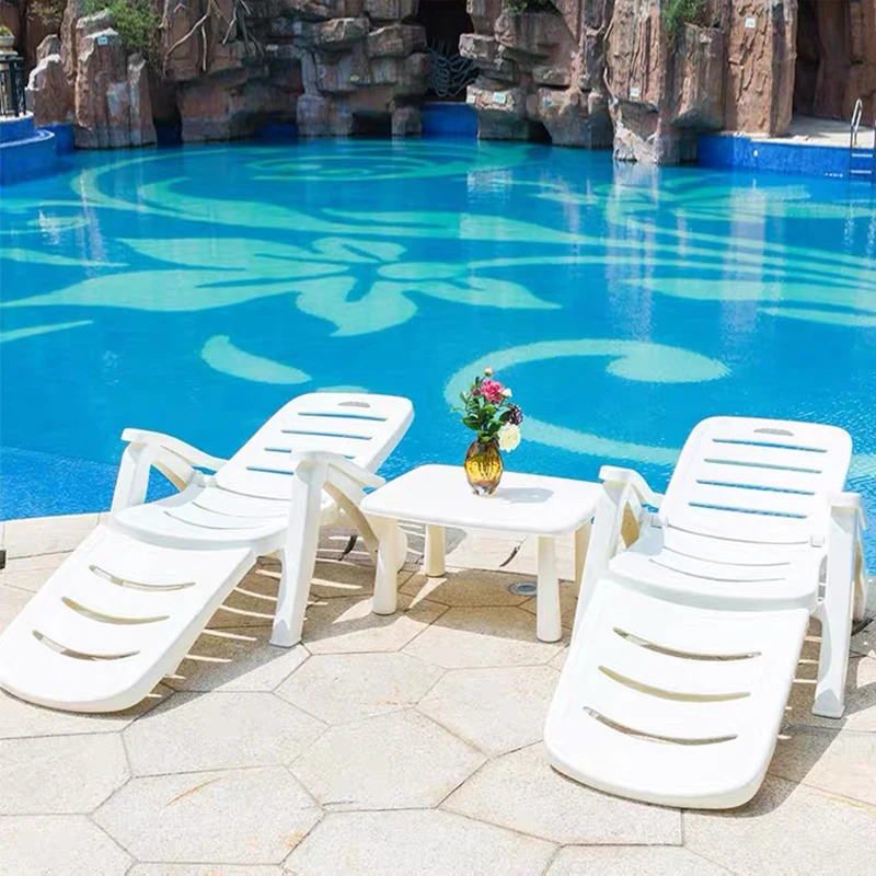Pikes Outdoor Beach Chair Plastic Material  Swimming Pool Equipments Leisure Furniture Equipments
