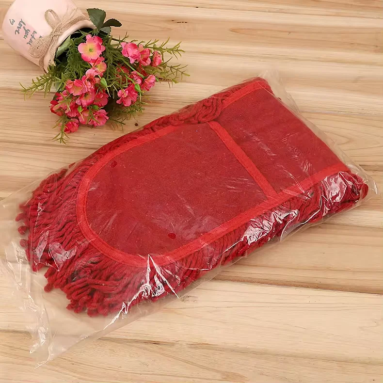 High Quality Red Oil Flat Mop Replacement Cloth Customizable Hot Sale in Korea Refill for Cotton Yarn Tube Mop Head