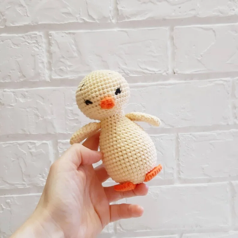 Thanksgiving Duck Baby Easter Basket Stuffers Toddler Toys Baby First Easter Bird Baby Crochet Rattle