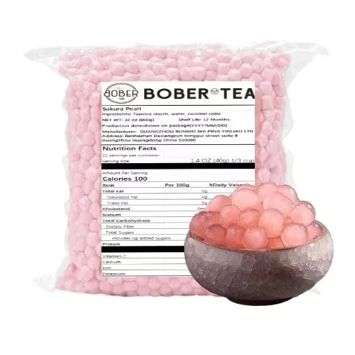 Yihaofang 1 кг розового круглого жемчуга, молочный чай, магазин сырья, розовый боба