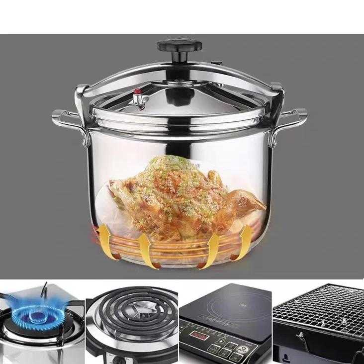 Hot Sale Capacity 33L Big Capacity Pressure Cooker Commercial Explosion-Proof Stainless Steel Pressure Cooker