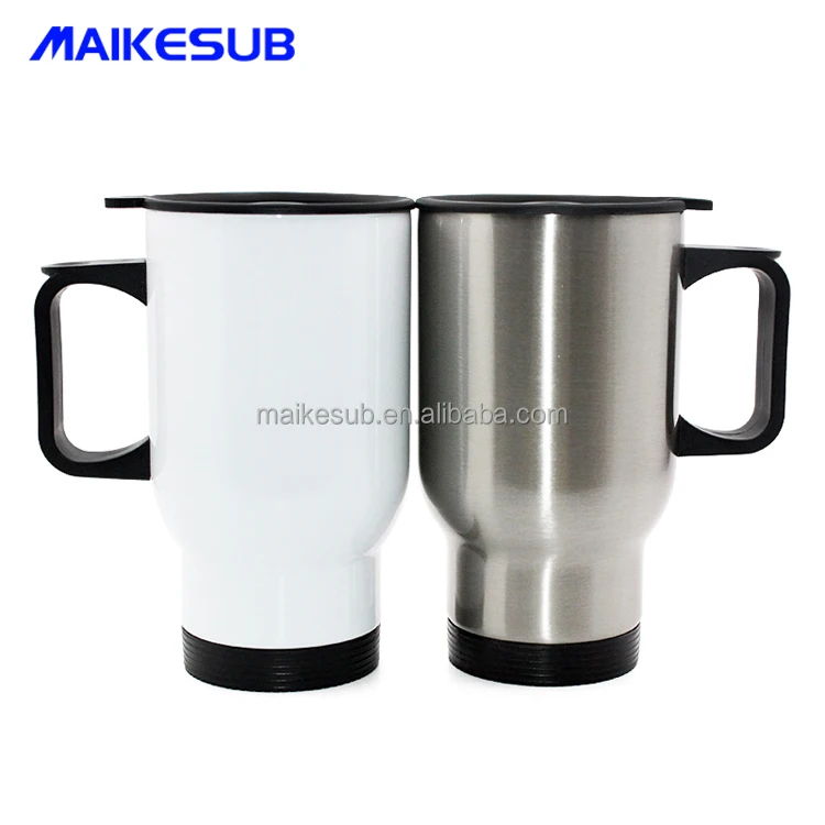 14oz White Custom Print Metal Tumbler Wholesale Stainless Steel Travel Mug Kids Sublimation Blank Coffee Car Cup New