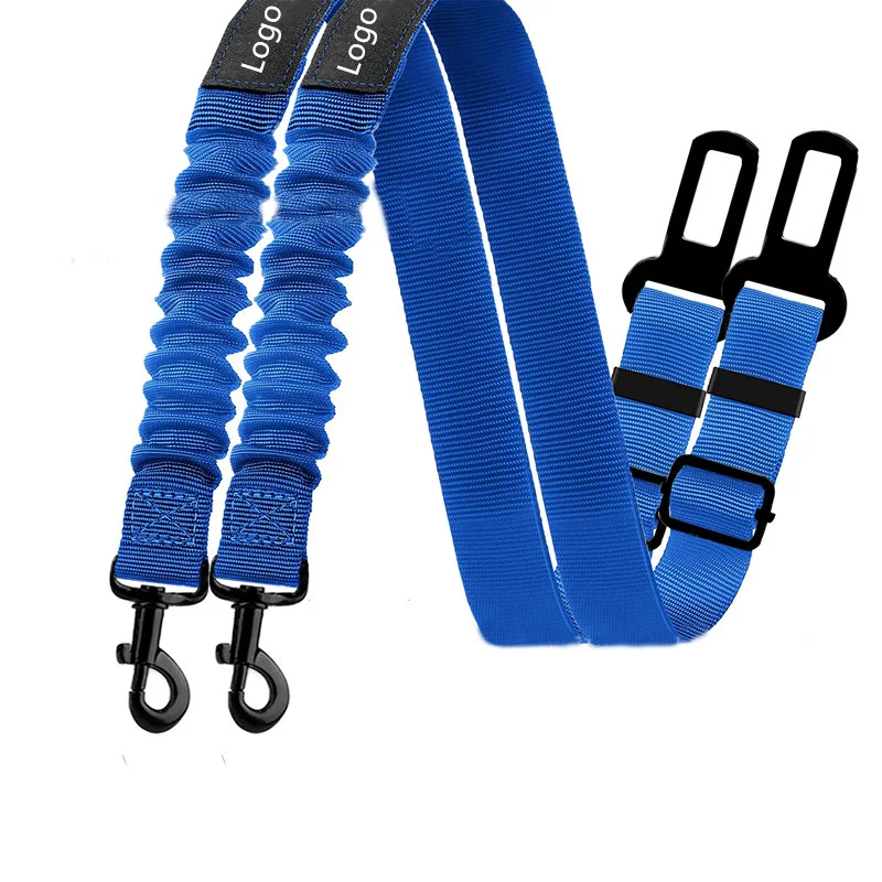 Retractable Seatbelts Adjustable Pet Seat Belt for Vehicle Nylon Pet Safety Heavy Duty Elastic Durable Car Harness for Dogs
