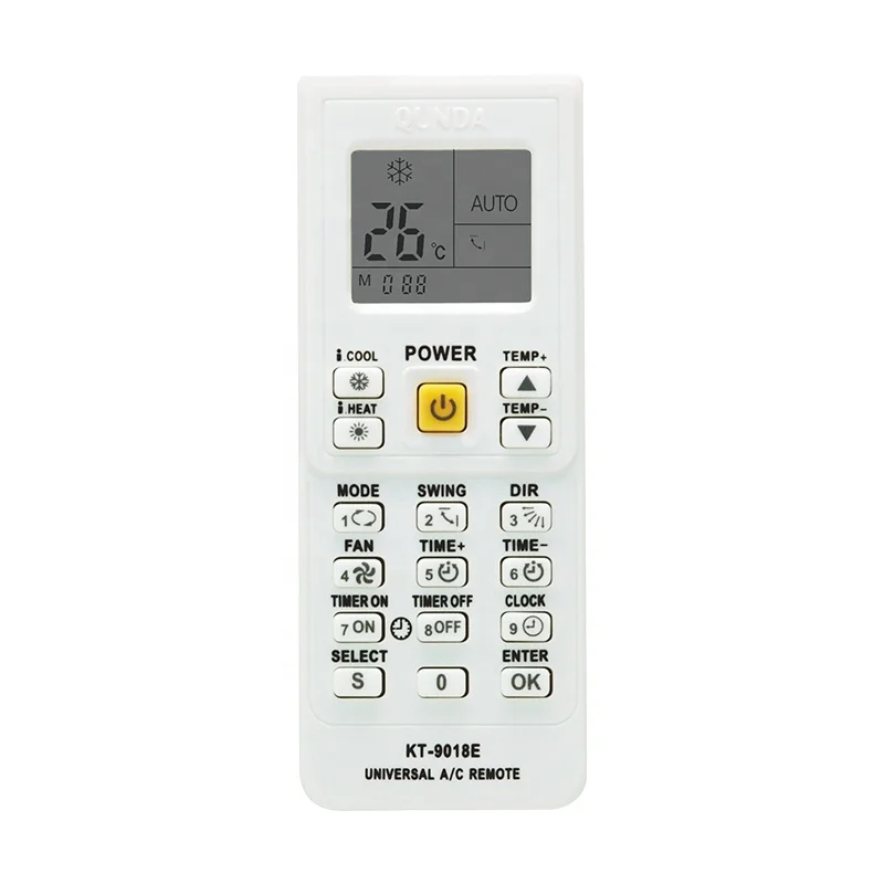 Qunda kt-9018e universal a/c remote control  for universal air conditioner