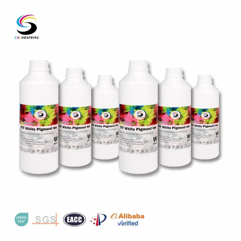 2024 Colorspring dtf ink long shelf life low sediment ink white dtf ink