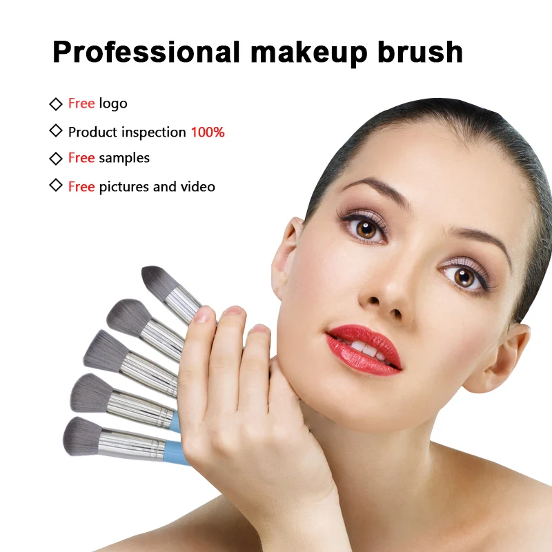 16pcs Pro Makeup Brush Private Label Custom Aluminum Ferrule Wood Handle Oval Makeup Brush Set Makeup Brushes Blending