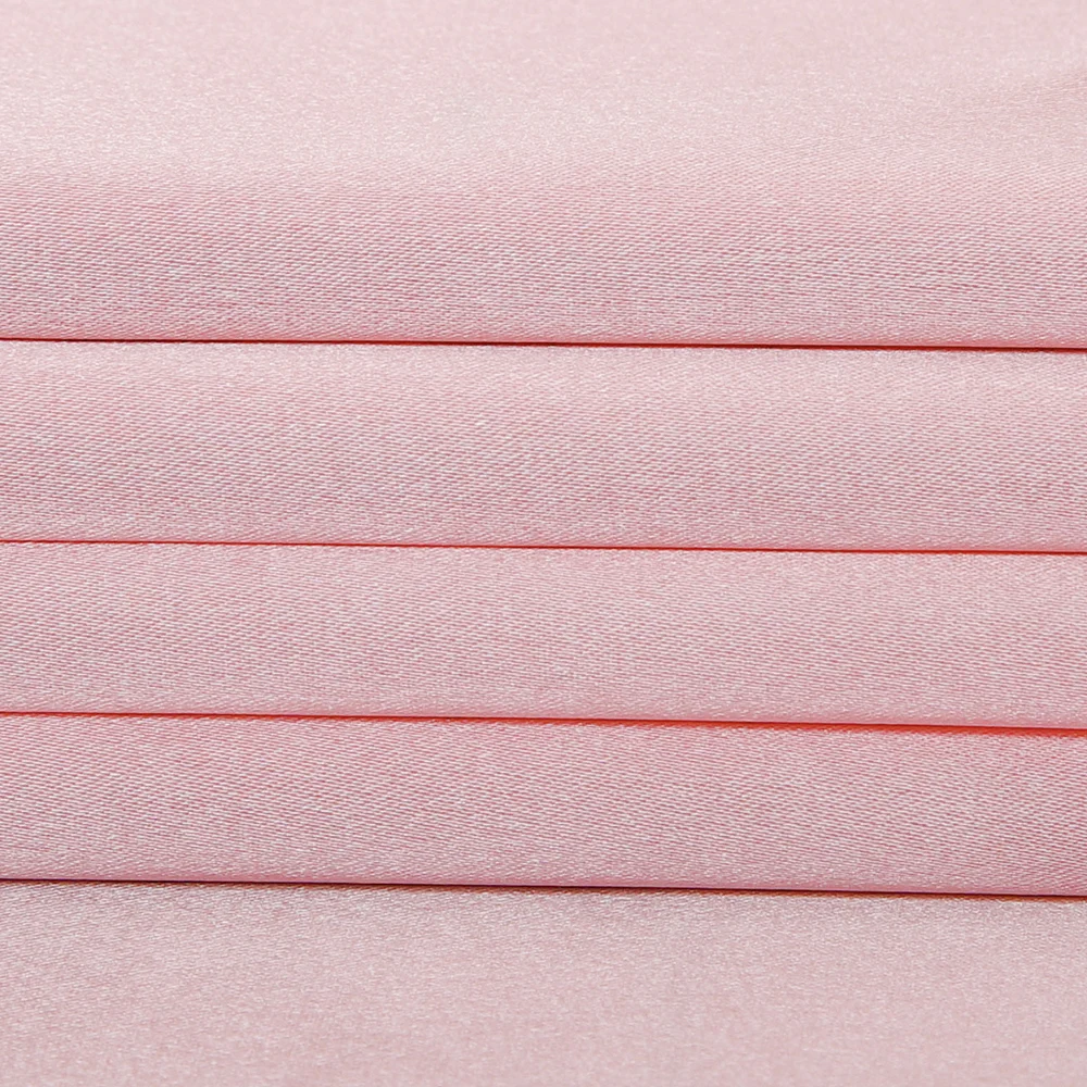 Wholesale free sample high density elastic semi dull satin soft 95 polyester 5 spandex stretch satin fabric for pajamas