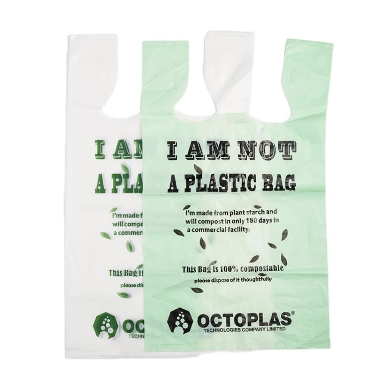 Wholesale T-shirt Disposable Plastic Roll Compostable Manufacturer Biodegradable Garbage Bag With Custom Logo