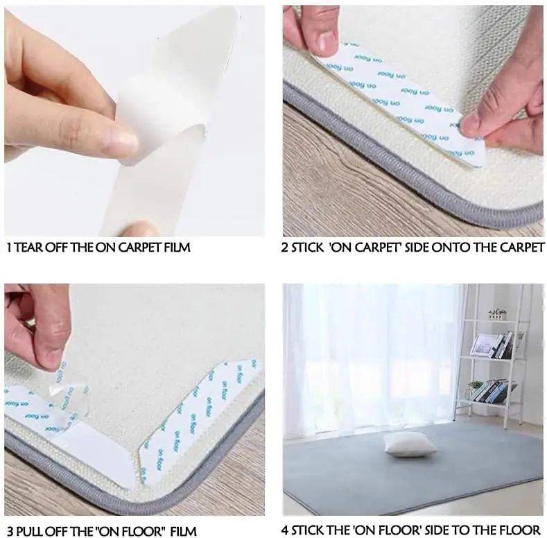 Reusable Rug Grippers Anti Skid Corners Pads Carpet Non-slip Sticker Non Slip Tape Mat Carpet Grip Stopper Sticker Tape