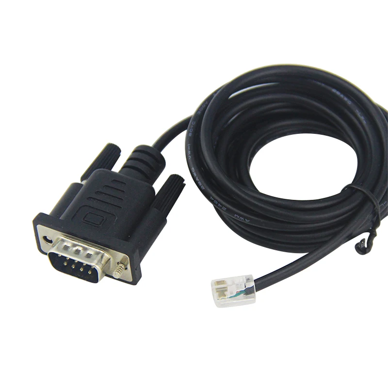 Factory wholesale good price black DB9 RJ12 RS232 DB9 serial to RJ12 cable for computer