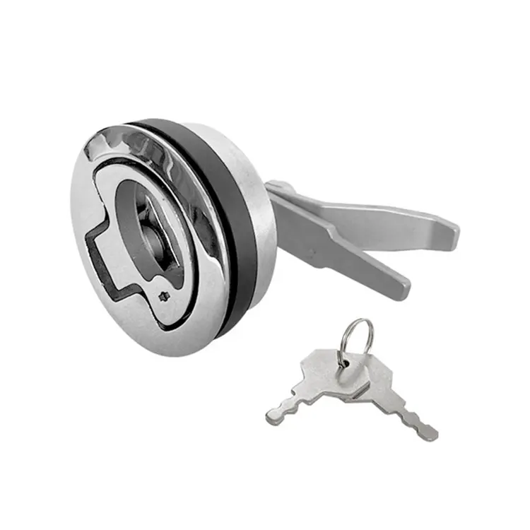 Marine Hardware 316 Mirror Stainless Steel Boat Ring Latch With Key