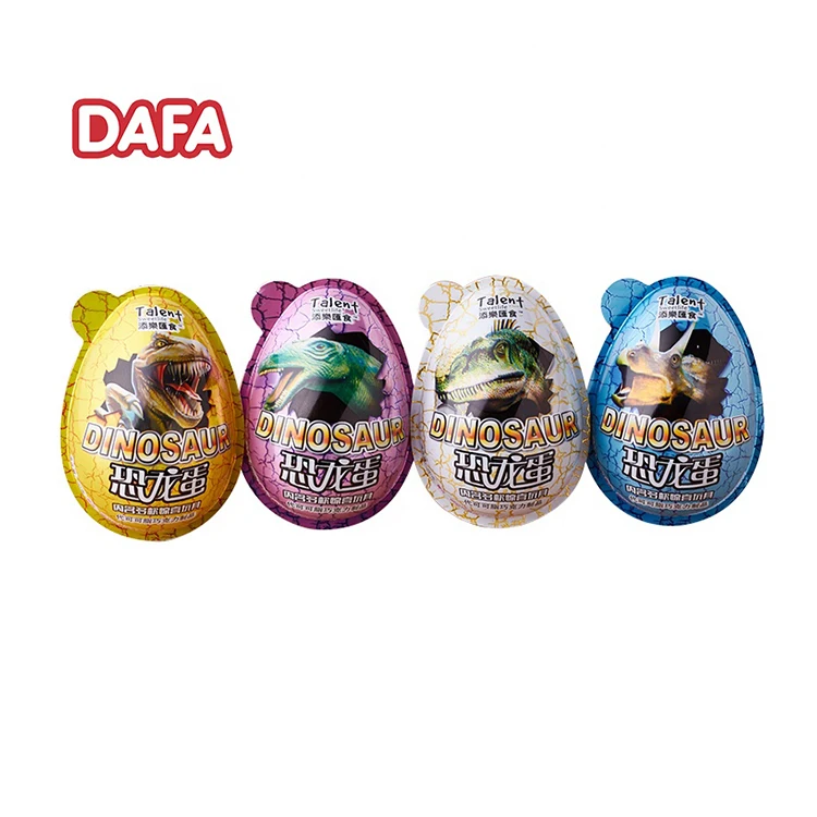 Hot selling products Dinosaur Surprise Egg Chocolate with high quality plastic toys