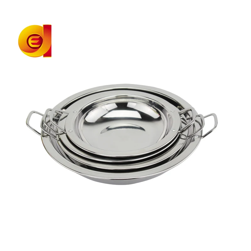 
Good quality stainless steel round pan with wide edge Alcohol stove small pot 