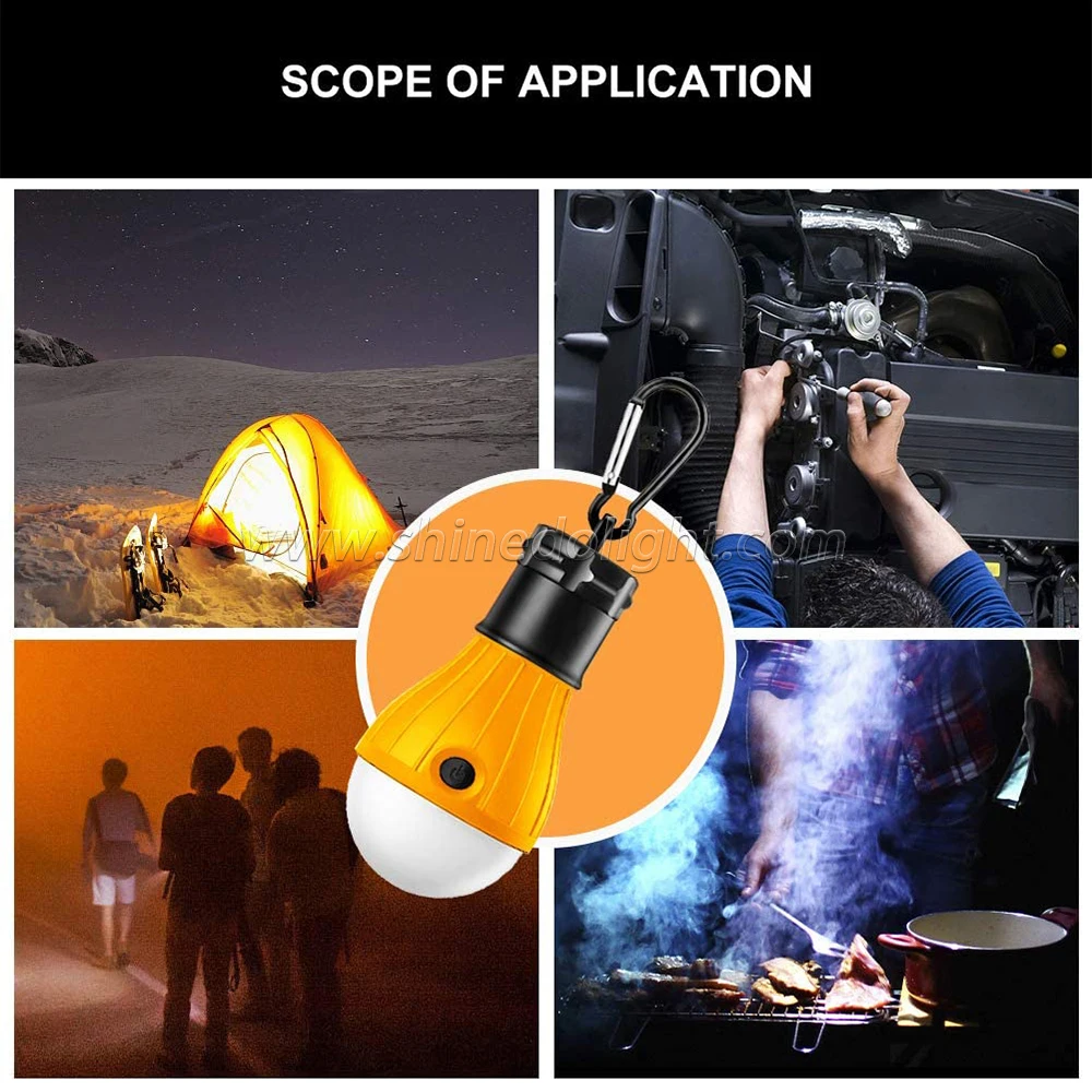 LED Portable Camping tent light bulb for emergency power outage for wilderness camping