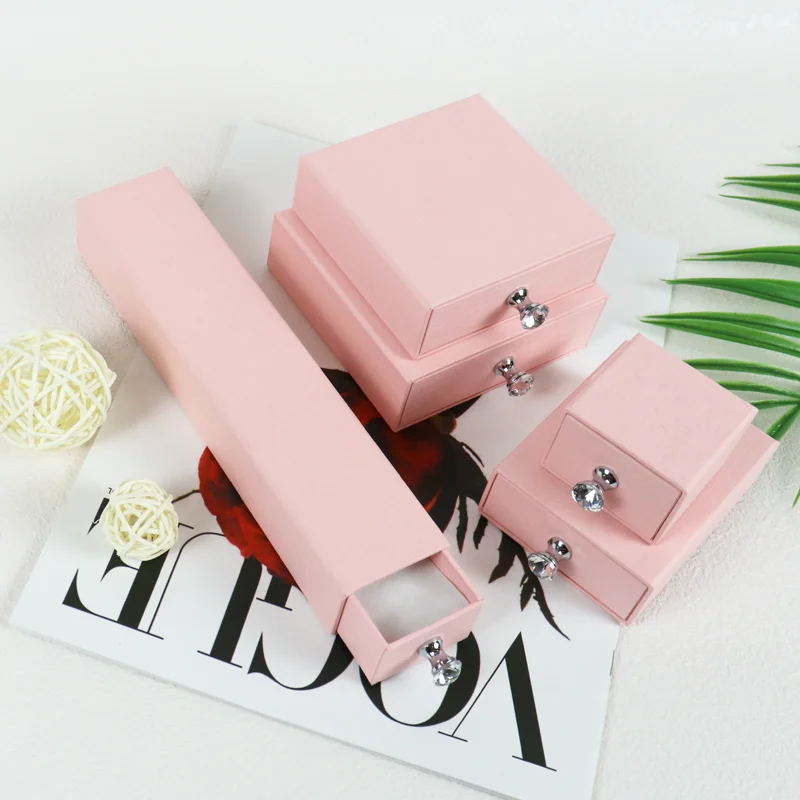 Customizable Wholesale Design Biodegradable High End Schmuck Box Cajas Para Joyas Earrings Bracelet Packaging Jewelry Paper Box