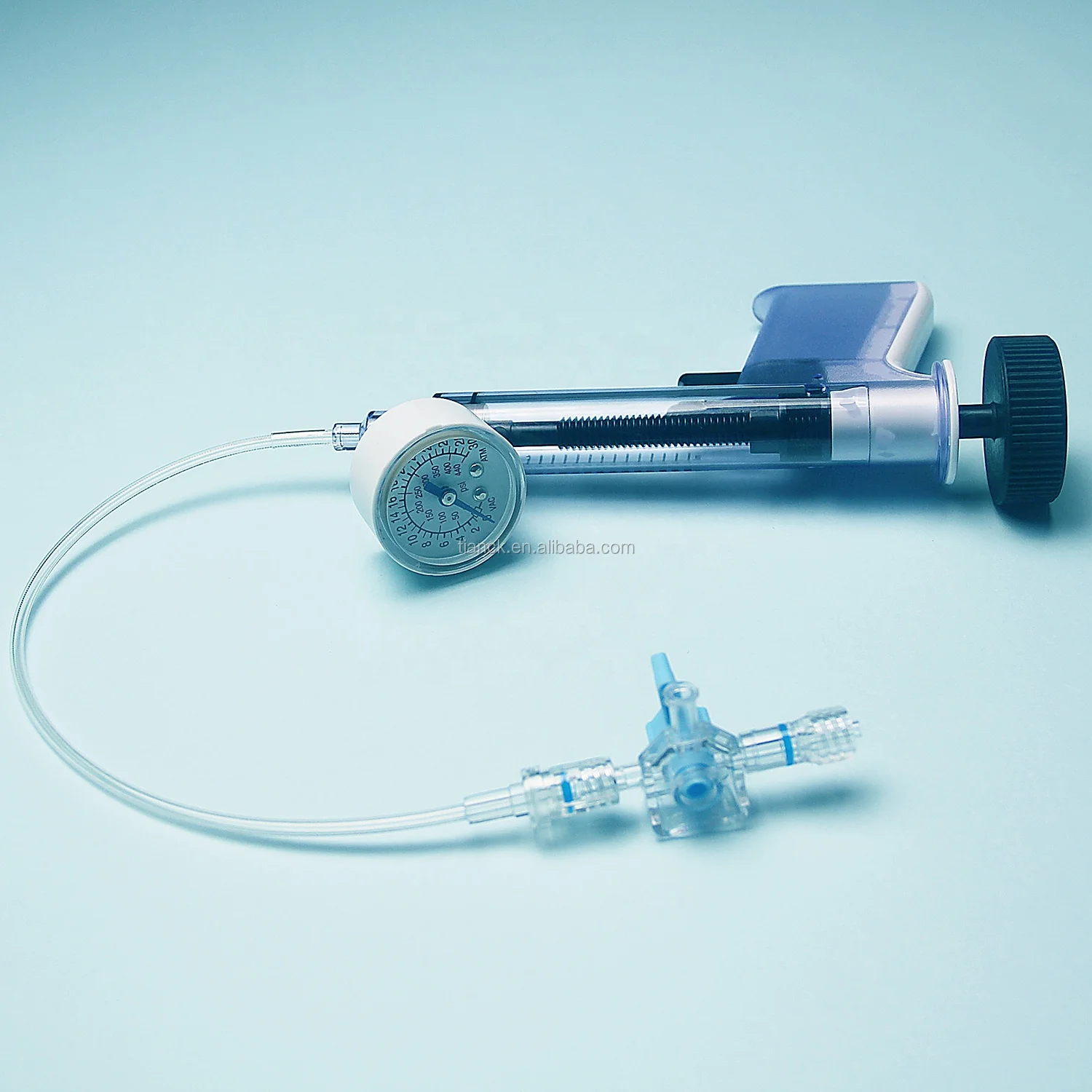 Tianck medical ptca angiographic inflator balloon catheter manometer angioplasty inflation device