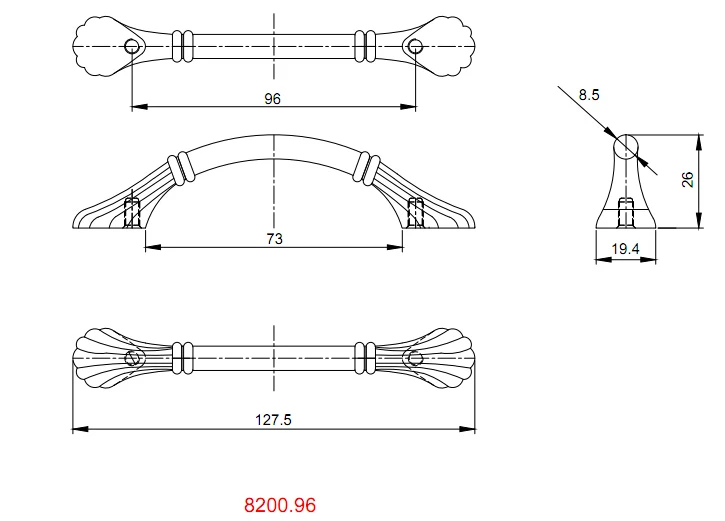 hardware luxury universal furniture heat resistant handles