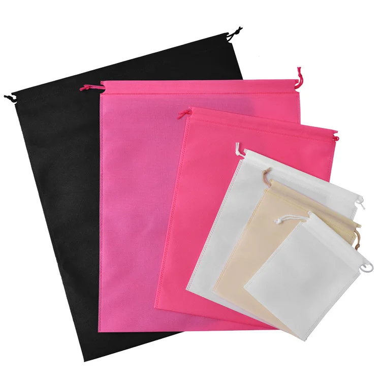 Custom Reusable Draw String Nonwoven Fabric Dust Bag Eco Friendly Non-woven Storage Pouch Non Woven Drawstring Bag