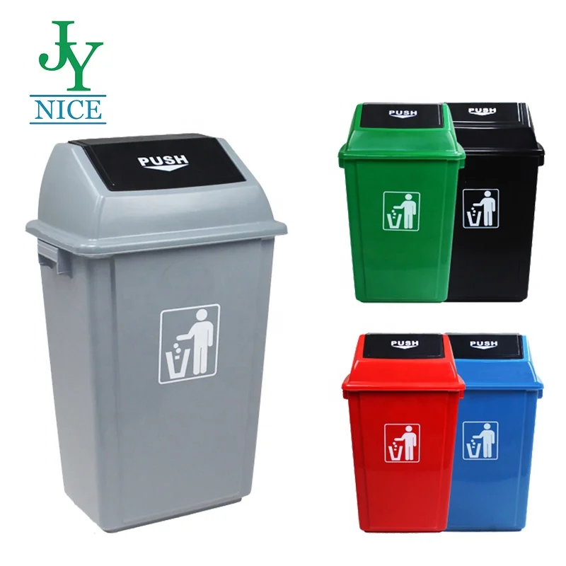 20l Household Garbage Bin With Lid, Rectangular Garbage Bin, Plastic Garbage Bin