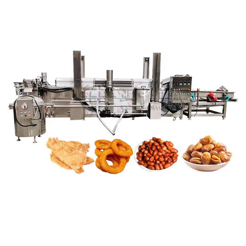 Snacks Machine Mesh Belt Fryer Automatic French Fries Frying Machine Fried Chicken Chop Machine