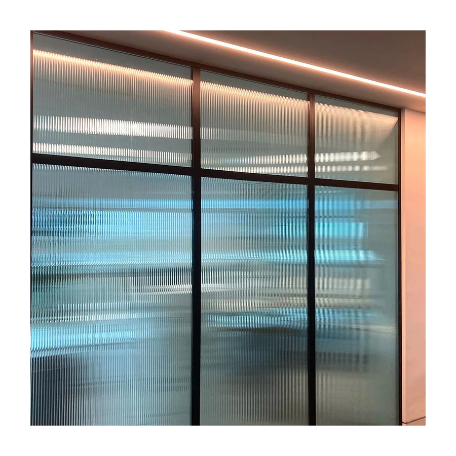 LF028CM Window Privacy Film Reeded Glass Film for Glass Windows and Door UV Blocking Window Coverings