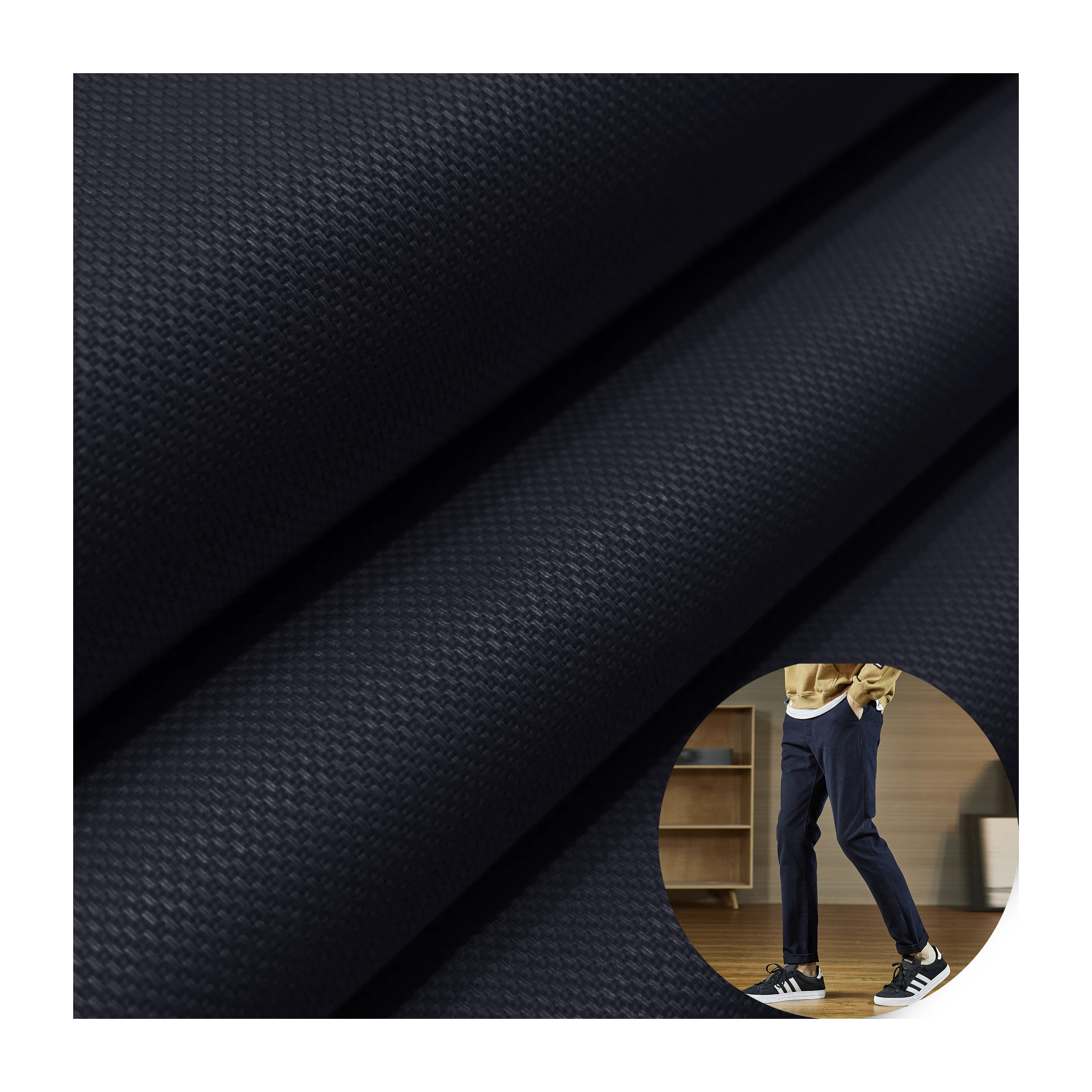 260GSM 21*16+70D Jacquard fabric cotton woven dyed fabric for pants and trousers