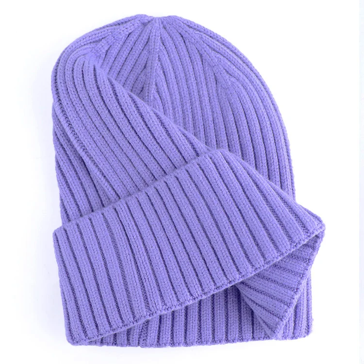 soft warm knitted beanie hats pure colorful men beanies wool custom beanie hat