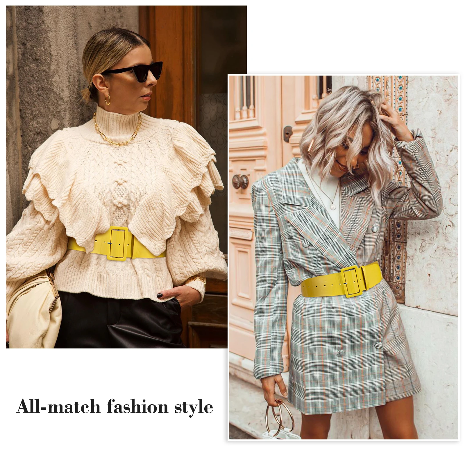 Manufacturer Direct Sales Factory Outlet Fashion Alloy Buckle Designer Custom Red Wide Women Stretch Leather Belts