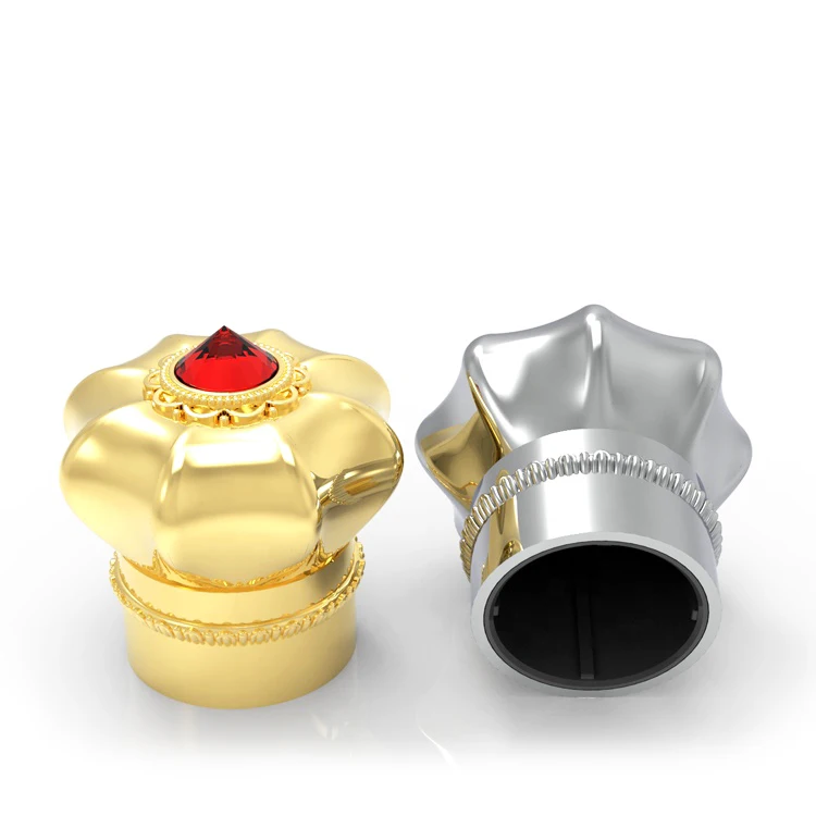 Luxury Zamac Crown Perfume Bottle Cap Fea 15 Zinc Alloy Crown Perfume Bottle Lid