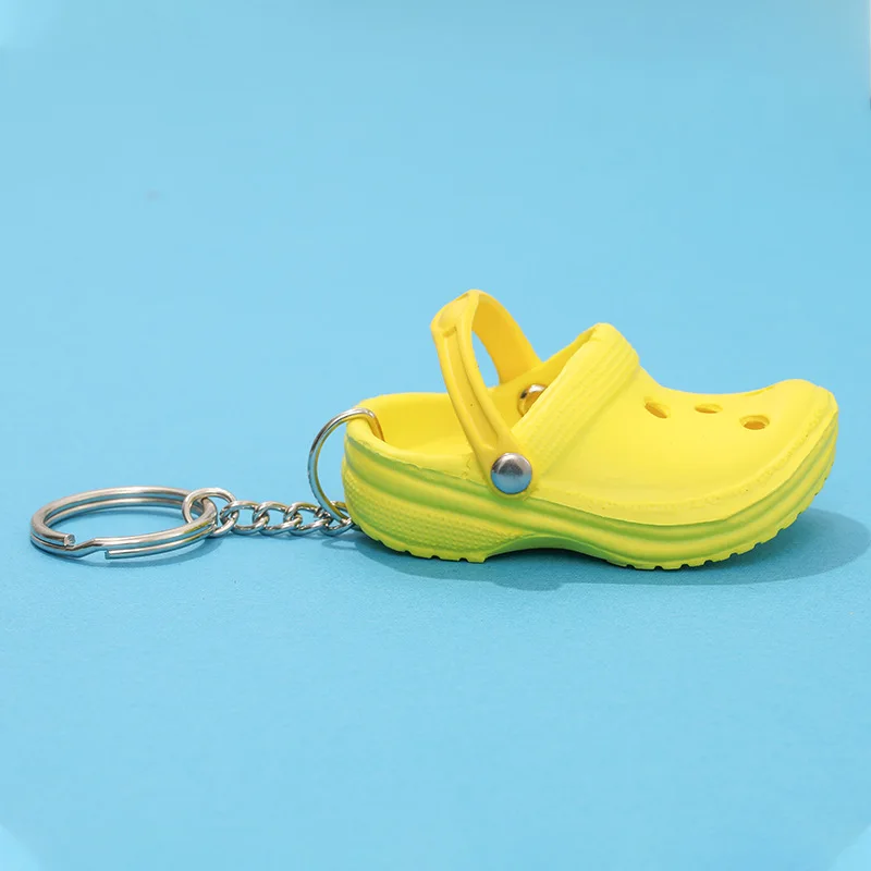 Custom OEM Logo Mini Slipper Crocs Pendant Key Holders Chain Gift Jewelry Accessories