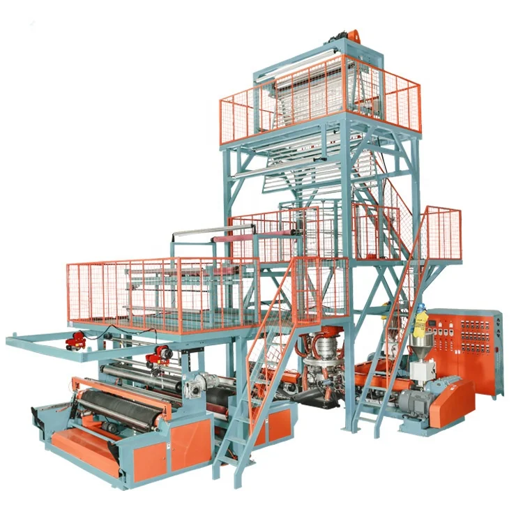 Dexinda 3 layer abc PE rotary die head film extruding machine Automatic Plastic Bag Film Blowing Machine