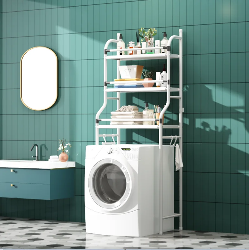 Wholesale folding Modern Design Metal 3 layer space saving bathroom organizer rack toilet rack shelf bathroom storage rack